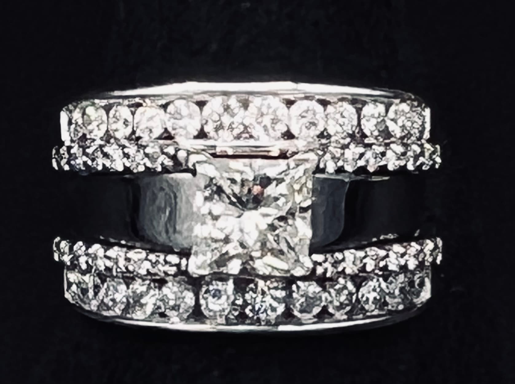Multi-row diamond band ring from Carroll Custom Jewelry