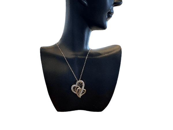 Pendant necklace on display